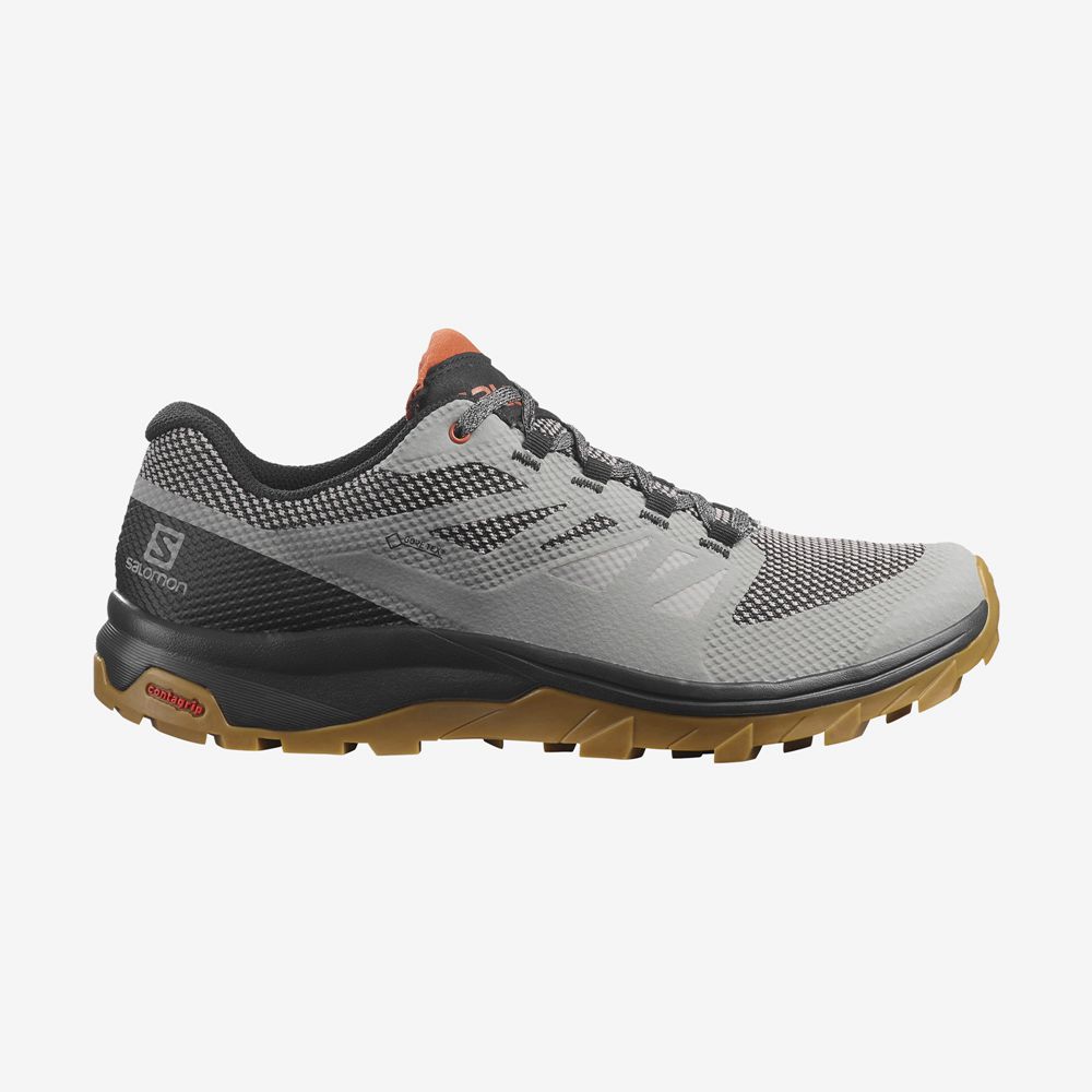 SALOMON OUTLINE GORE-TEX Philippines - Men's Hiking Shoes - Grey | 370194-FUS